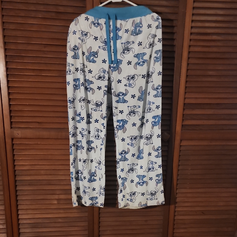 Disney Blue and White Cartoon Print Pajama Pants